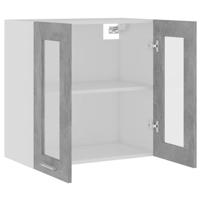 Hanging Glass Cabinet Lyon, Concrete Grey