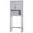 Kleankin Modern Over The Toilet Storage Cabinet, Double Door Bathroom Organizer With Inner Adjustable Shelf And Open Shelf