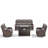 Outdoor Patio Wicker Sofa Conversation Set With Swivel Chairs And Fire Pit Table-1638114675-1638114674