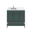 Meuble-lavabo simple 36 po avec plateau en pierre reconstituée Paisley-1494496879