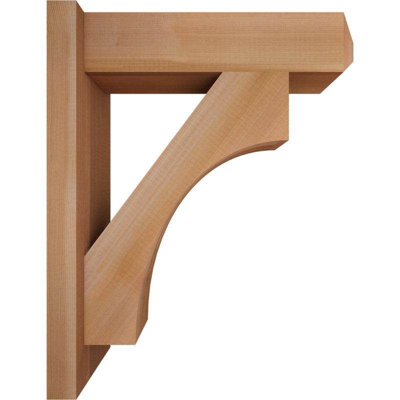 Persienne en bois rustique Westlake Craftsman, P 18 po x H 22 po, Cèdre rouge de l'Ouest l 5 1/2 po (lisse)