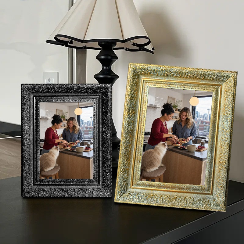 Cadre photo doré antique 1PC pour photos et décor de vestibule 5 "x 7"