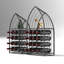 Armoire à vin en forme de voilier, présentoir 2 pièces, armoire à vin autoportante avec rangement pour bouteilles, bar à spiritueux et à vin, cuisine, salle à manger