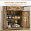 Buffet rustique brun avec tablette réglable