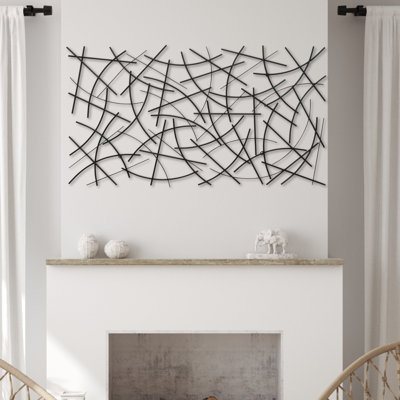 Polaris Rectangle Curved Metal Abstract Wall Art