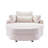 51.2-inch Round Sofa Made Of Linen Fabric, Paired With A Half-moon-shaped Storage Footrest - A Modern And Stylish Seating Design Suitable For Both Living Room And Bedroom, Featuring Both Practicality And Space-saving Features.-1275873821