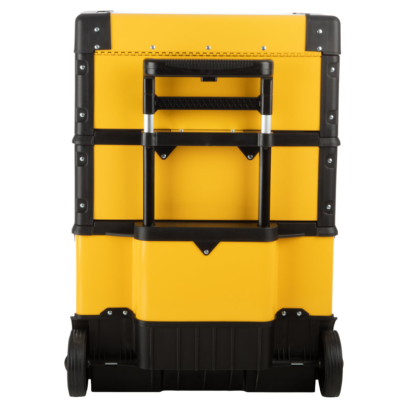 Stalwart Rolling Tool Box with Wheels - Stackable Tool Box Organizer - Portable Toolbox Tool Chest with Drawers for Garage Workshop
