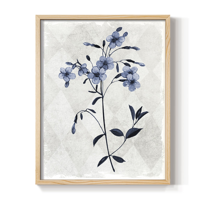Harlequin Botanical III, reproduction encadrée - bois massif, Naturel, H 15 po x l 12 po