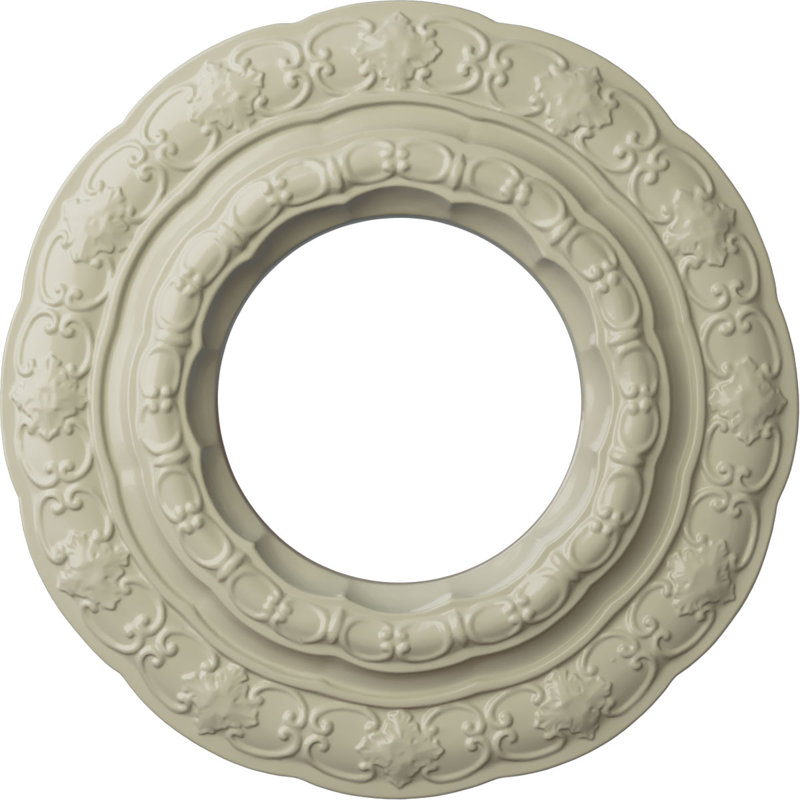 Médaillon de plafond Endurathane Apollo, DO 16 1/2 po x P 3 5/8 po x P 1 1/8 po (convient aux auvents jusqu'à 5 5/8 po), finition bronze patiné peint à la main