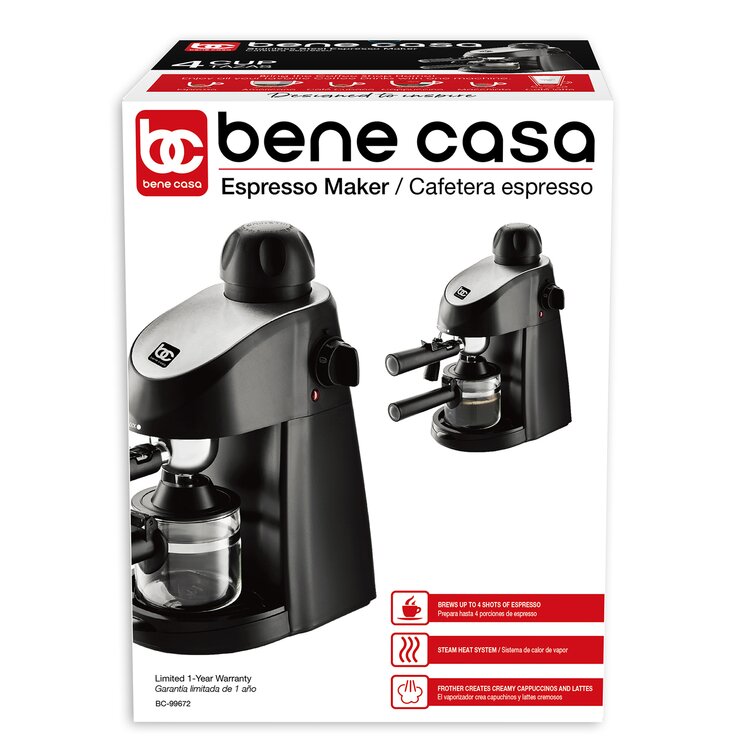 Bene Casa Portable Espresso Coffee. Brews Up To 3 Shots Of Espresso