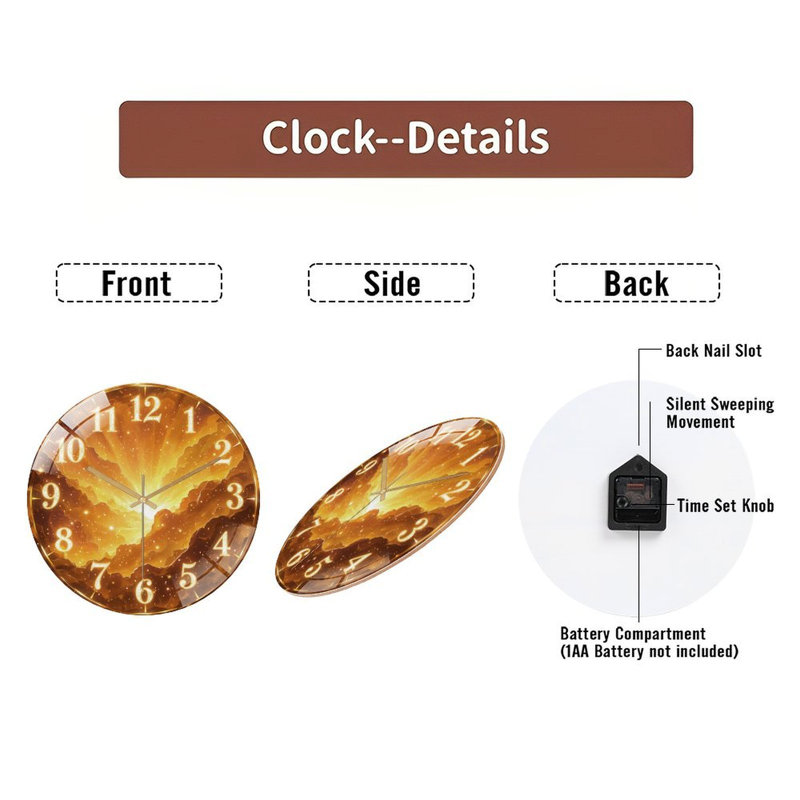 Horloge murale horloge 12 po