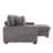 Stephania 2 - Piece Upholstered Light Gray Faux Rabbit Fur Flannel Modular Sectional Sofa with Armrests & Throw Pillows-109423041