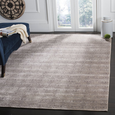 Keiondre Hand Knotted Wool, Viscose Geometric Rug