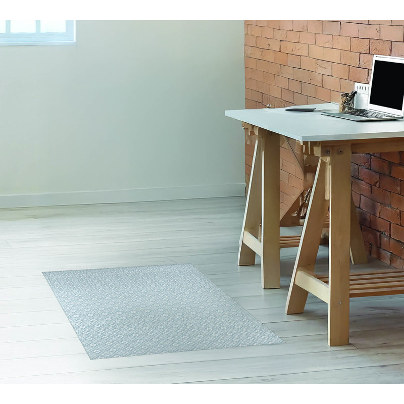 Petit tapis de bureau Talia, L 24 po x P 36 po, Denim Blue