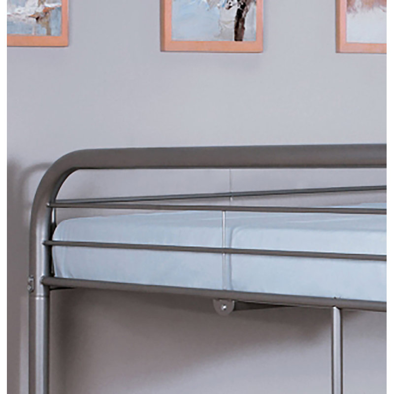Dialon Twin Over Full Bunk Bed, Argent