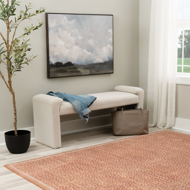 Linn 50” Waterfall Fully Upholstered Bench , Tan