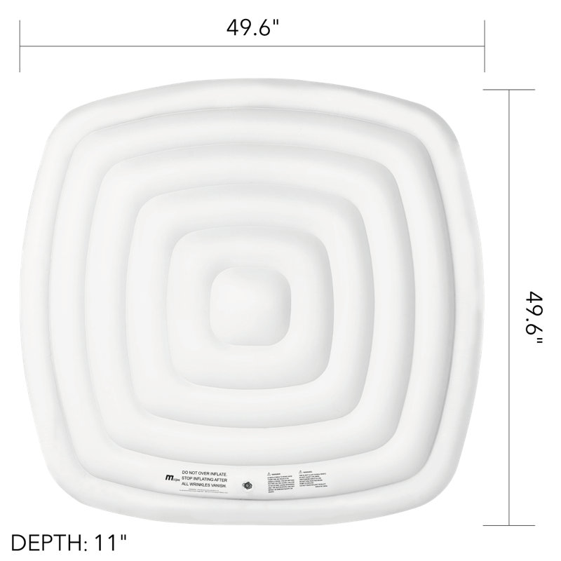 Square Spa Bladder, 49.6" H x 49.6" W x 11" D