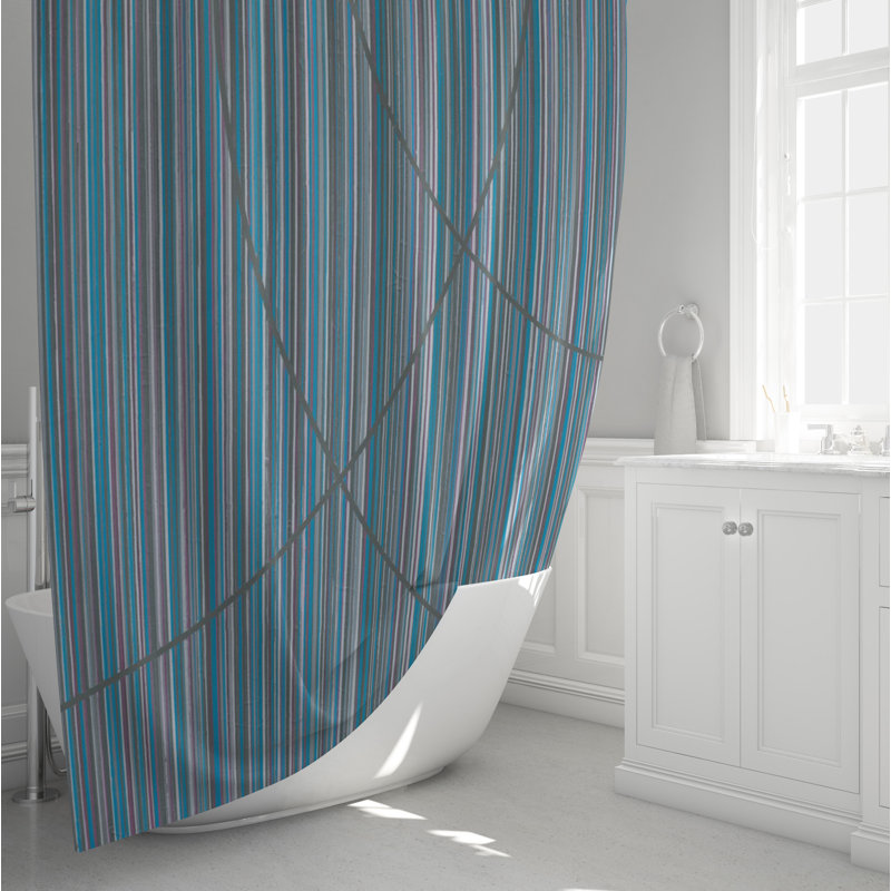 Rideau de douche à rayures sahid, H 72 po x l 70 po