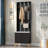 Boutwell Hall Tree With Cushion, Versatile Coat Rack With 8 Gold Hooks And Legs, Entryway Bench With Adjustable Shelves & Fluted Doors-1560645824