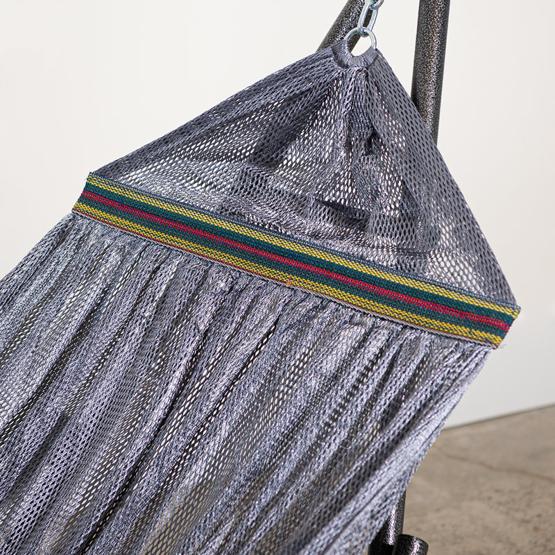 Govan Portable Camping Hammock with Stand, Gray, 86" L x 33"W x 39" H