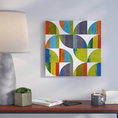 'Quarter Rounds 1.0' Painting Print on Wrapped Canvas