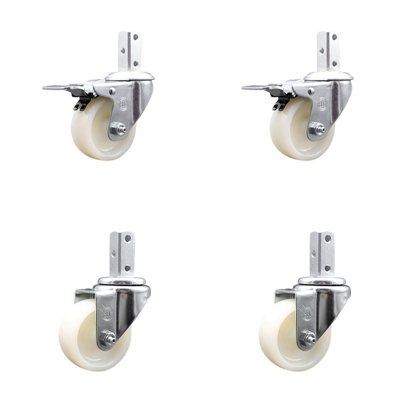 Nylon Swivel Square Stem Caster