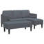 Ensemble de canapé avec coussin vidaXL 2 pièces en polyester gris foncé