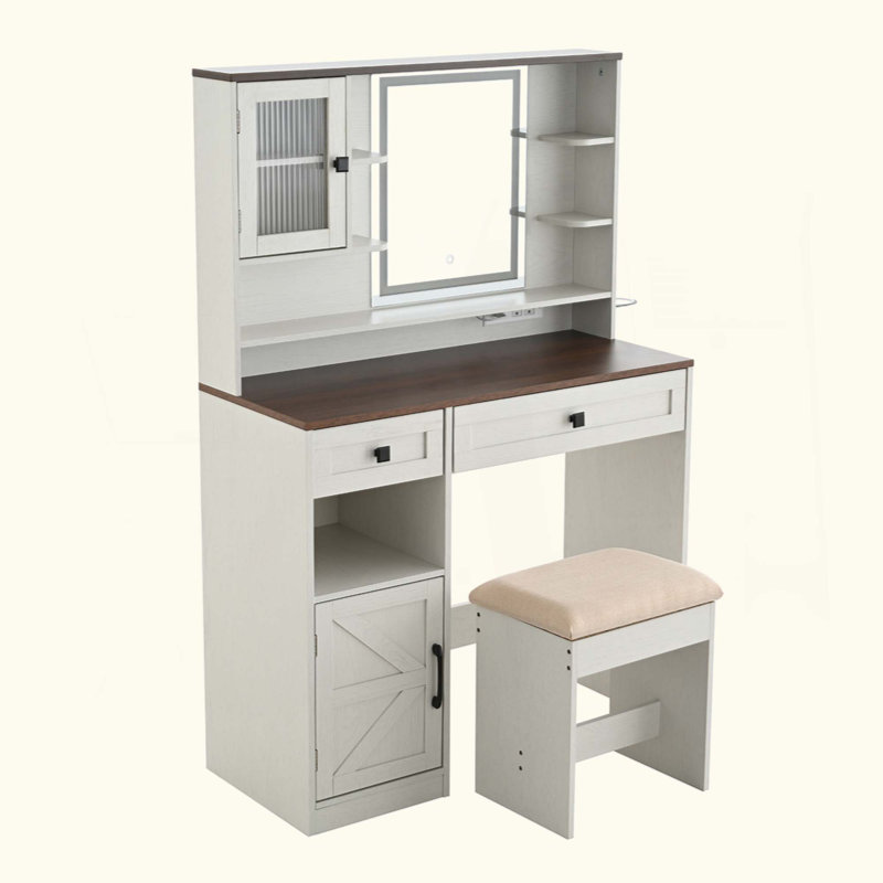 Ensemble de meuble-lavabo moderne 37,4 po Abdulaleem, Blanc