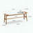 Solid Oak Dining Bench with Handwoven Cane Seat, Natural Finish