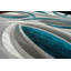 Tapis décoratif turquoise/gris à motif abstrait McCampbell-32514783