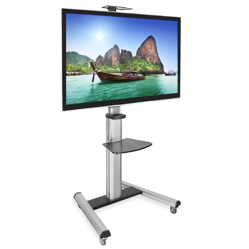 Mount-It Mobile TV Stand for Flat Screen TVs | Height Adjustable Rolling TV Cart for 32 - 70 in.