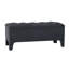 Lincoln Cotton and Velvet Damask Tufted Bench-23991536-23991546