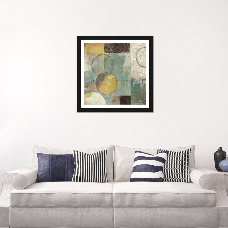 « tranquillité d’esprit i », impression sur toile, H 16 po x l 16 po x P 1 po, Papier d'art encadré noir, Blanc