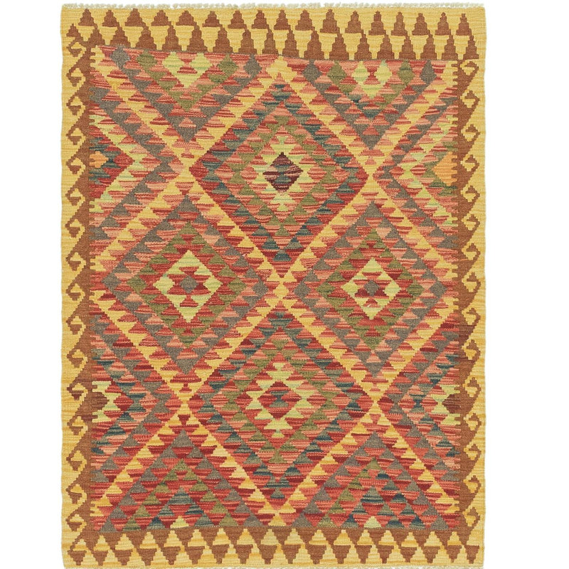 Tapis de zone en laine 3 pi 5 po x 4 pi 7 po one-of-kind-noué la Lorain