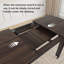 110-150cm Extendable Dining Table, Kitchen Wood Desk With 4-8 Seats, Space Saving, Brown-1405383697