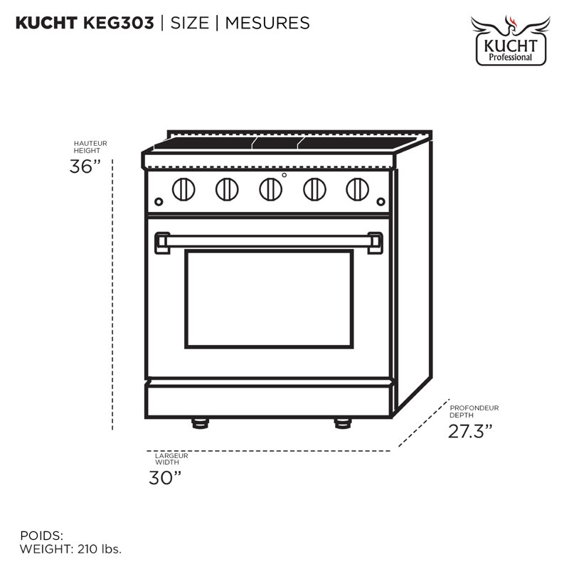 Kucht 30'' W Natural Gas Range