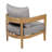 Lorene Outdoor Acacia Wood Club Chair with Cushions-613285741