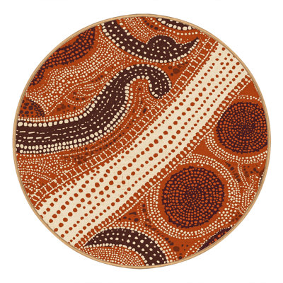 Tapis moelleux doux en peluche d'inspiration mondiale Midwood - imprimé brun clair