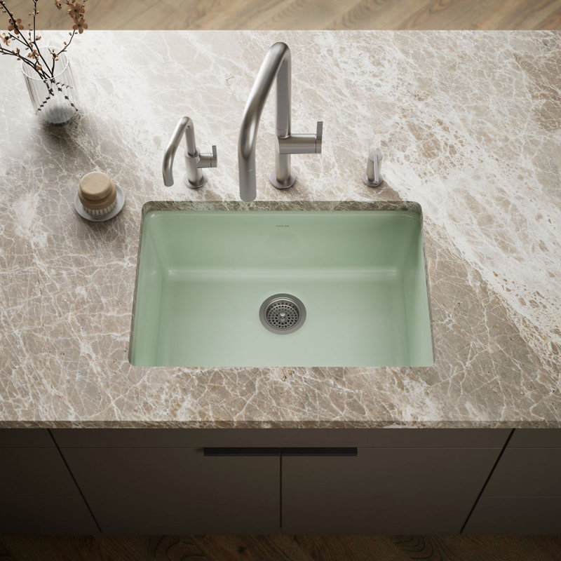 IronTones Kohler 27" L x 18.75" W Dual Mount Kitchen Sink, Vert Aspen