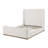 Frihart Cream Upholstered Wingback Platform Sleigh Bed-1487295578