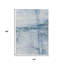 Tapis extérieur lavable rayé bleu ciel et ivoire 10 pi x 14 pi