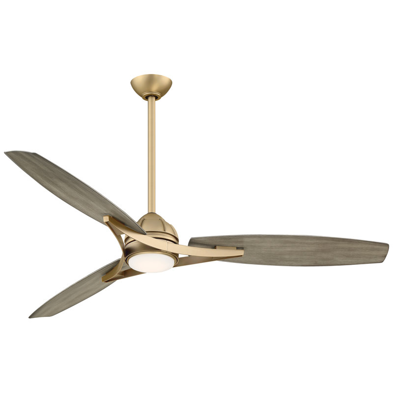 65" 3 - Blade LED Standard Ceiling Fan with Remote Control and Light Kit Included