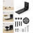 LAZ Sliding Barn Door Wall Guide Bottom Adjustable 8 Setup Options （Set of 2）