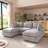 Kessi 5-piece Slipcovered Sectional-1816690577