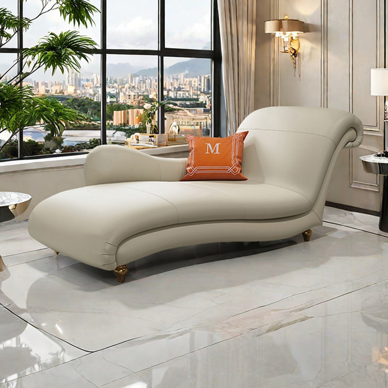 Méridiennes intérieures courbées Modern Minimalist, Orienté à droite, Beige