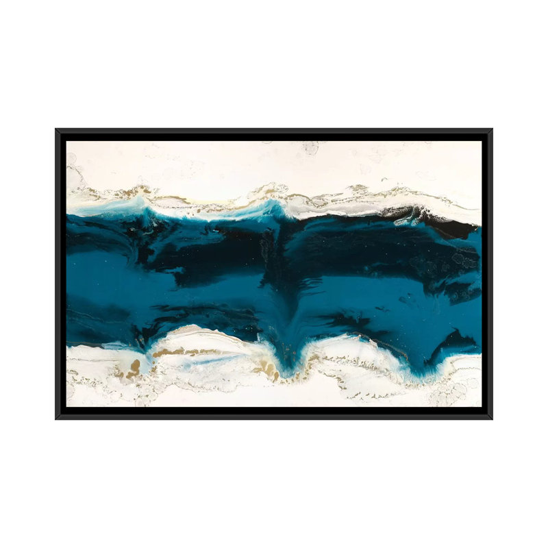 « liquid ice », reproduction d’art sur toile, H 18 po x l 26 po x P 1,5 po, Toile avec cadre noir