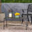 Outdoor Iron Coffee Table With Black Brush Silver Look, 20.75"D X 36.1"W 18"H, Enhances Aesthetics For Spaces - Silver, Versatile Addition