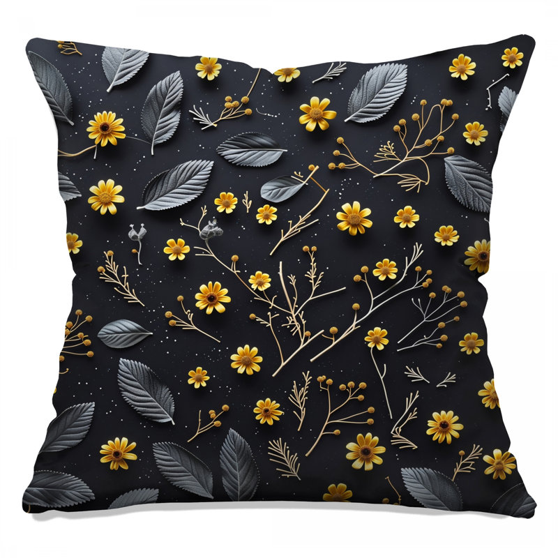 Coussin Floral, 16 po x 16 po