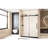 56 - 60 "W X 76" H Bathroom Single Sliding Shower Door, 1/4 "(6 Mm) Clear Tempered Glass, Proof Film, Stainless Steel Handle And Square Tube Track In Matte Black Door Black, H, Glass With For
