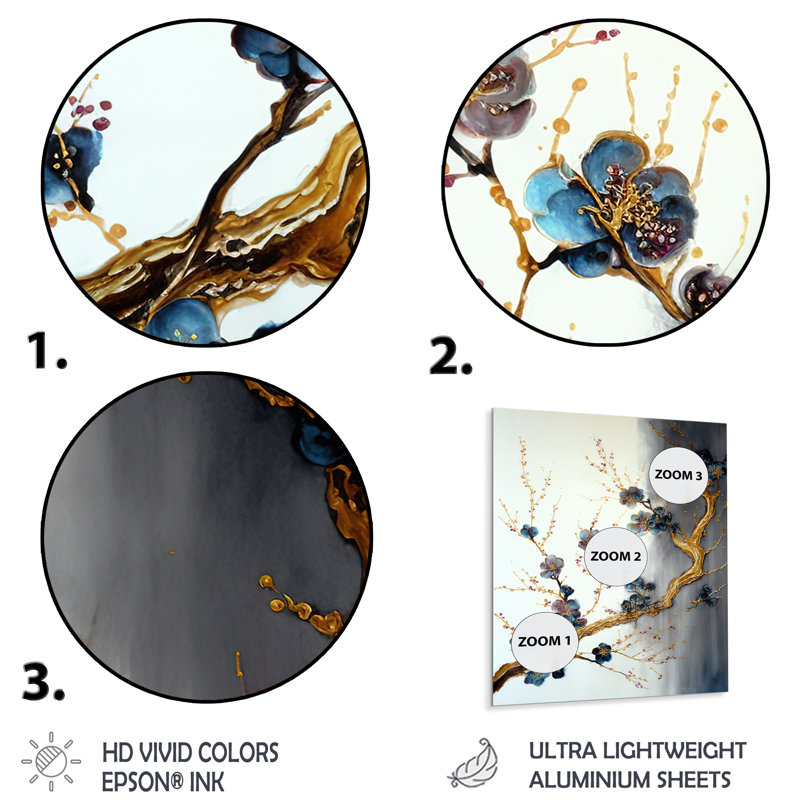 Plants & Flowers Wall Decor on Metal, 32" H x 24" W x 1" D